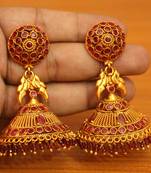 Red Ruby       Jhumkas