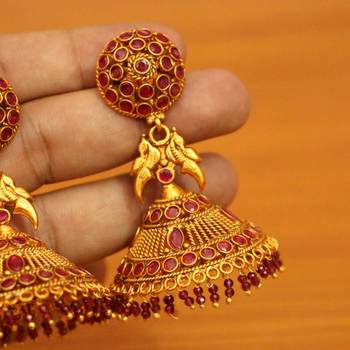 Red Ruby       Jhumkas 2