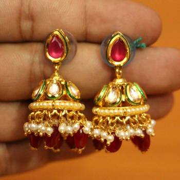 Red Ruby       Jhumkas 1
