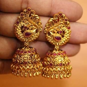 Red Ruby       Jhumkas 1