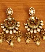 White Pearl Danglers-Drops