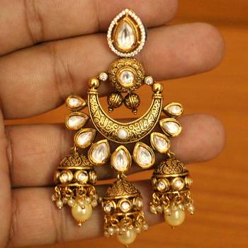 White Pearl Danglers-Drops 2