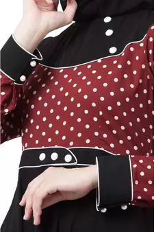 Designer Polka Dotted Umbrella Abaya