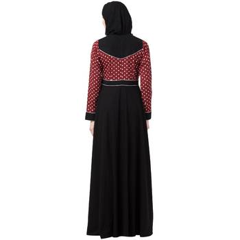 Designer Polka Dotted Umbrella Abaya 5