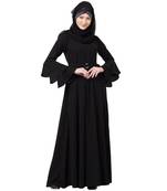 Umbrella Abaya With Bell Sleeves- Black