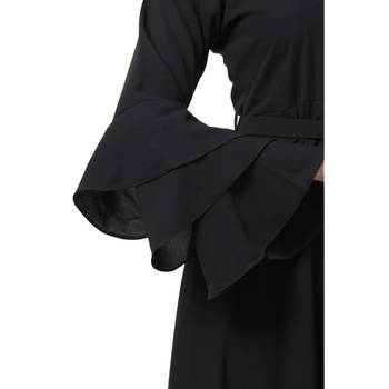 Umbrella Abaya With Bell Sleeves- Black 4