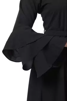 Umbrella Abaya With Bell Sleeves- Black