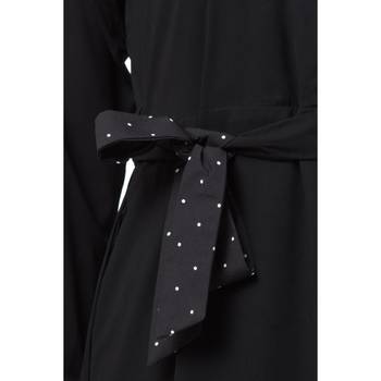 Designer Polka Dotted Abaya- Black 4
