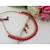 Cute Matt Gold Finish Mango Design Necklace made from Coral & AD Stones