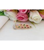 Mezmerising Designer Peacock Hair Clip Embellished by CZ, Ruby & Emerald Stones