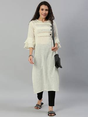 White printed cotton kurtas-and-kurtis 3