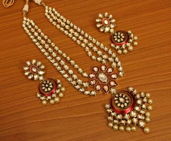 Red Pearl Necklace-Sets 1