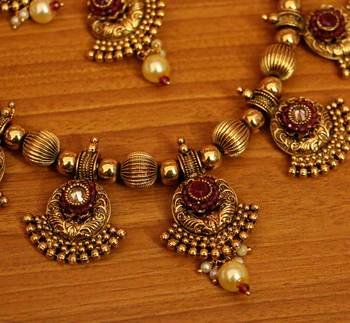 Red Zircon Necklace-Sets 3