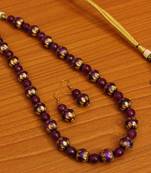 Purple Onyx Necklace-Sets