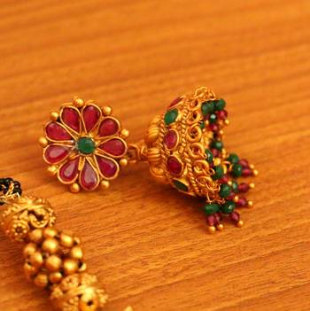 Gold Ruby Necklace-Sets 3