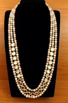 White Pearl Necklace-Sets