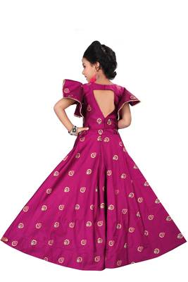 Kids Purple Designer Lehenga Choli  4