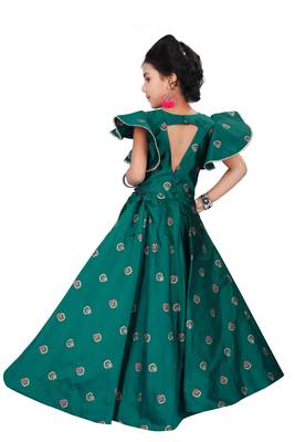Girls Green Designer Lehenga Choli  4