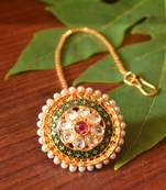  Designer Classic Kundan Pearl Stone Maang Tikka or Borla Headpiece for Wedding