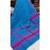 Turquoise Triangle Design Hand Weaven Cotton Silk Handloom Saree With Blouse