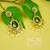 Gold Plated Multi Polki Bali Style Earrings