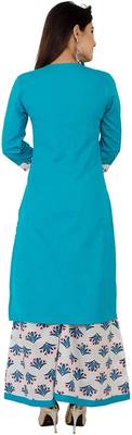 Blue printed cotton kurtas-and-kurtis 5