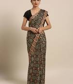 Traditional Designer Black Color Bandhani Silk Saree 