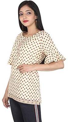 White printed cotton tops 3
