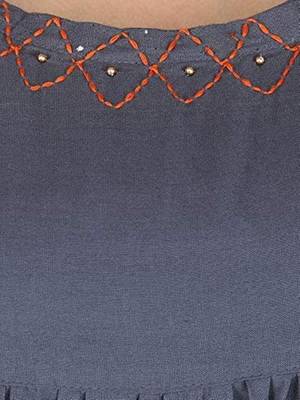 Grey plain cotton tops 5
