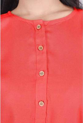 Red plain cotton tops 5