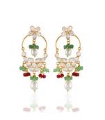 peech green smart look delicate designer stylish earring