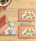 Portia Placemat Napkin Set (6 Mats + 6 Napkins), Multicolor