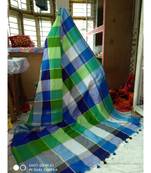 Multicoloured Check DesignKhadi Silk Handloom Saree With Blouse