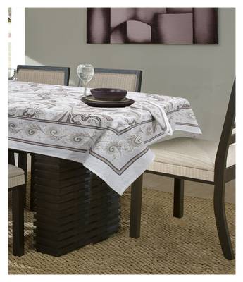 Portia 6 Seater Dining Table Cover with Napkins by Home Affairs 1