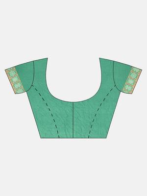 Traditional Designer Sea Green Color Bandhani Silk Saree 4