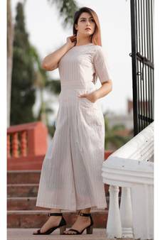 White Floral Printed Jumpsuit