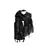 Black  Designer Hand Work White Threaded Square Grid Hijab