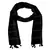 Black  Designer Hand Work White Threaded Square Grid Hijab