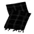 Black  Designer Hand Work White Threaded Square Grid Hijab