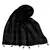 Black  Designer Hand Work White Threaded Square Grid Hijab