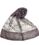 Purple  Diamond And Pearl Studed Cotton Hijab