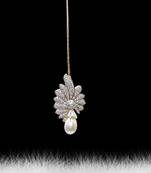 Multicolor american diamonds maang-tikka