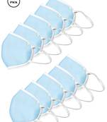 Blue Pack Of 10 Protective Outdoor Mask
