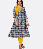 Multicolor embroidered polyester kurtas-and-kurtis