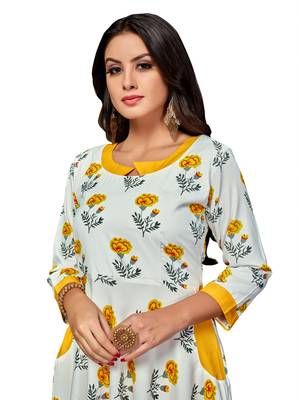 White printed polyester kurtas-and-kurtis 4