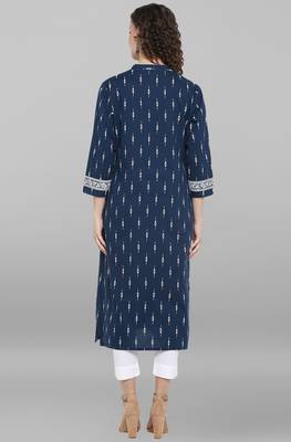 Janasya Blue printed cotton kurtas-and-kurtis 3