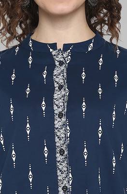 Janasya Blue printed cotton kurtas-and-kurtis 4