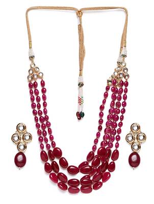 Maroon Necklace Set 1