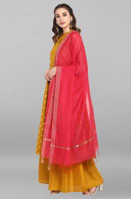 Mustard printed silk salwar 4