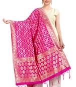 RaniPink Banarasi Silk Jacquard Woven Dupatta